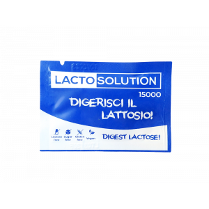 Sachet unidose de Lactosolution 15000 FCC, supplément de lactase pour intolérants au lactose