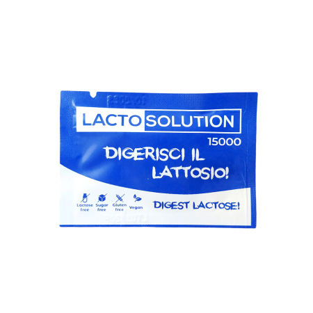 Einzeldosis-Beutel Lactosolution 15000 FCC, Laktase-Ergänzungsmittel für Laktoseintolerante